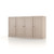 65" Beige Solid Wood Two Drawer Sideboard With Four Doors