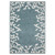 5' X 7' Blue And Ivory Seashell and Coral Area Rug