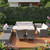 Nine Piece Gray Wicker Multiple Chairs Seating Group With Fire Pit And Table