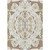 9' X 12' Ivory And Taupe Damask Washable Indoor Outdoor Area Rug