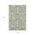 5' X 8' Fern Green And Beige Floral Washable Area Rug With UV Protection