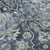 8' Blue And Ivory Floral Medallion Distressed Washable Round Rug With UV Protection