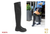Yoki Womens ROBYN Leather Stretch over the knee boots