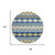 8' Navy Blue And Denim Blue Round Southwestern Washable Indoor Outdoor Area Rug