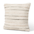 20" Cream And Beige Striped Cotton Blend Throw Pillow Cover