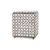 Tejido Silver Cristal Square Tissue Box Holder