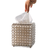 Tejido Silver Cristal Square Tissue Box Holder