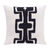 20" Black And Ivory Geometric Cotton Blend Throw Pillow Cover