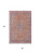 3' X 5' Orange Red And Gray Floral Medallion Washable Area Rug With UV Protection