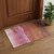 3' X 5' Blush Rust And Red Striped Washable Area Rug With UV Protection
