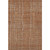 3' X 5' Rust Ivory And Gray Striped Washable Area Rug With UV Protection