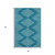 3' X 5' Teal And Ivory Geometric Washable Area Rug With UV Protection