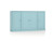 65" Aqua Solid Wood Two Drawer Sideboard With Four Doors