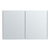 32" White Wood Floating Double Door Bathroom Vanity And Medicine Cabinet With Mirror