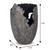 17" Gray Metal Round Table Vase