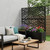 47" X 47" Black Botanical Galvanized Metal Rectangular Planter Box