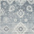 4' X 6' Blue Floral Power Loom Worn Faded Area Rug