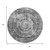 8' Gray And Ivory Medallion Washable Round Rug With UV Protection