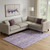 9' X 12' Plum And Purple Floral Washable Area Rug With UV Protection