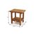 18" X 13" Brown Teak Rectangular Shower Bench With Shelf