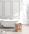 18" X 13" Brown Teak Rectangular Shower Bench With Shelf