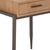 25" Natural and Bronze Wood End Table With Drawer