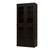 72" Espresso Solid Wood Adjustable Six Tier Library Bookcase with Four Doors