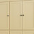 72" Yellow Solid Wood Six Door Two Drawer Pantry Or Storage Closet