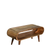 35" Oak Solid Wood Coffee Table With Shelf