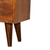 20" Brown Solid Wood Two Drawer Nightstand