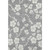 10' X 14' Gray And Ivory Floral Washable Area Rug With UV Protection