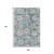 9' X 12' Teal And Beige Floral Washable Area Rug With UV Protection