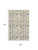 8' X 10' Beige Gold And Gray Floral Washable Area Rug With UV Protection