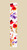 47" White Red And Purple Solid Wood Floral Bouquet Porch Sign