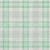 10' X 14' Aqua Ivory And Green Plaid Washable Area Rug With UV Protection
