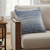 20" Blue And White Chevron Cotton Blend Throw Pillow Cover
