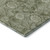 8' Artichoke Green And Fern Green Floral Washable Round Rug With UV Protection