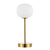12" Gold USB Table Lamp With Globe Shade