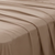 Three Piece Light Brown Cotton Twin Sheet Set
