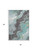 3' X 5' Teal Gray And Ivory Abstract Washable Area Rug With UV Protection