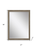 39" Light Brown Framed Accent Mirror