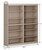 72" Beige Solid Wood Adjustable Twelve Tier Library Bookcase