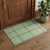 3' X 5' Green Ivory And Blue Plaid Washable Area Rug With UV Protection