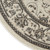 4' Ivory Brown And Gray Floral Distressed Round Rug