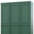 72" Green Solid Wood Six Door Two Drawer Pantry Or Storage Closet