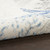 5' Ivory Blue And Gray Seashell and Coral Non Skid Square Rug