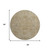 8' Tan And Beige Oriental Washable Round Rug With UV Protection