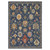 2' X 3' Blue Red And Ivory Oriental Area Rug With Fringe