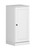 17" White Solid Wood Free Standing Single Door Linen Cabinet