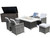 Ten Piece Gray Wicker Multiple Chairs Seating Group With Fire Pit And Table